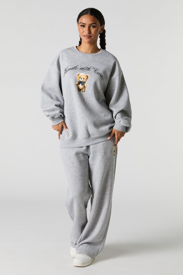 Graphic Fleece Oversized Sweatshirt - 图片 3