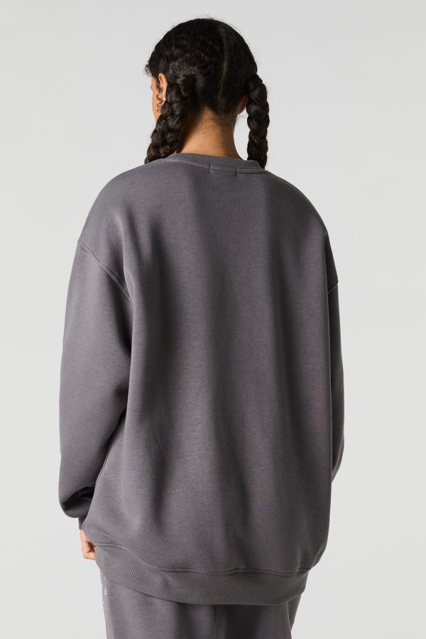 Graphic Fleece Oversized Sweatshirt - 图片 5