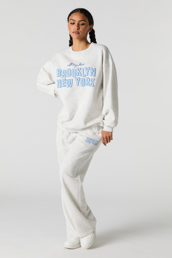 Graphic Fleece Oversized Sweatshirt - 图片 9