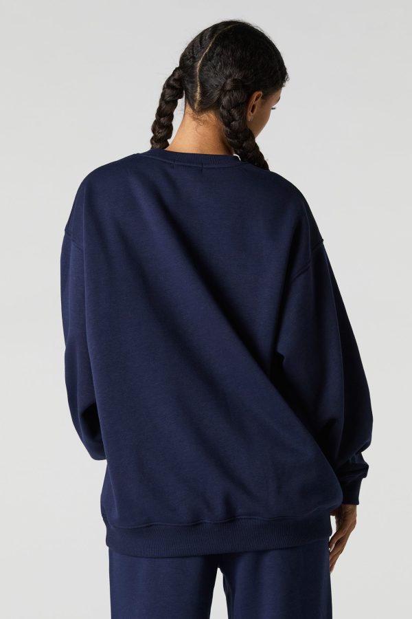 Graphic Fleece Oversized Sweatshirt - 图片 14