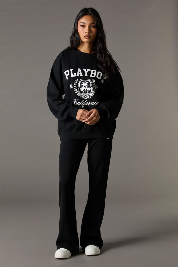 Playboy Oversized Graphic Fleece Sweatshirt - 图片 8