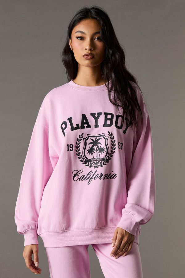 Playboy Oversized Graphic Fleece Sweatshirt - 图片 13