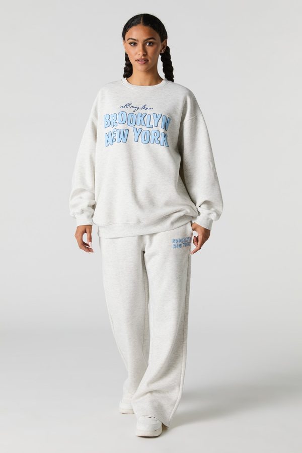 Graphic Fleece Wide Leg Sweatpant - 图片 9