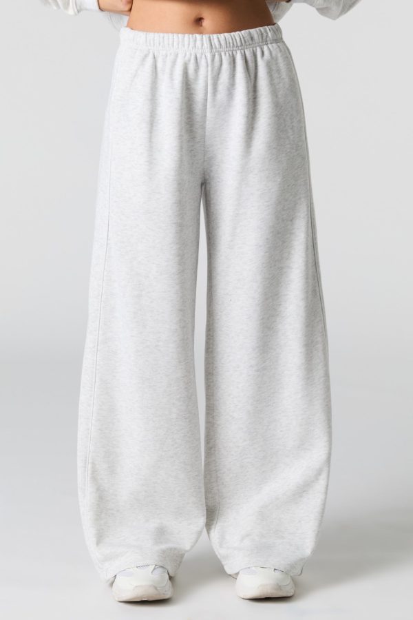 Side Piped Wide Leg Fleece Sweatpant - 图片 11