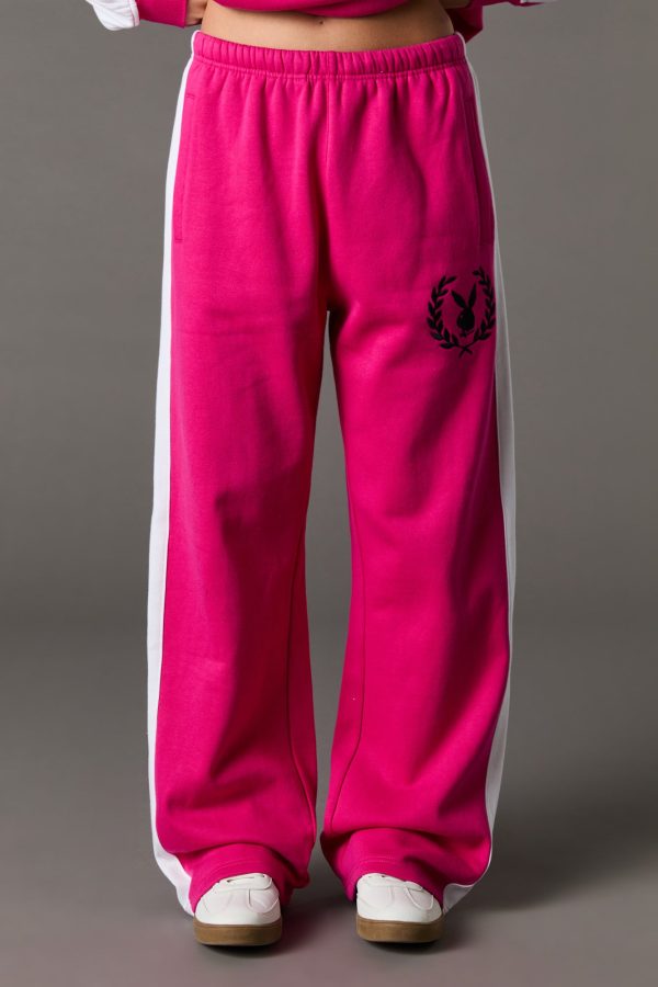 Playboy Embroidered Colourblock Wide Leg Fleece Sweatpant - 图片 10