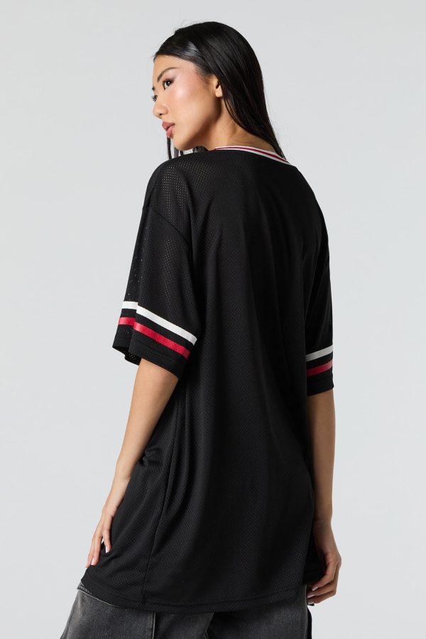 Los Angeles Graphic Mesh Jersey Dress - 图片 2