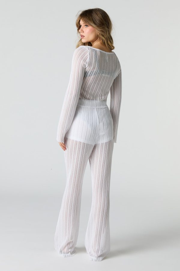 Crochet Flare Pant Cover Up - 图片 3