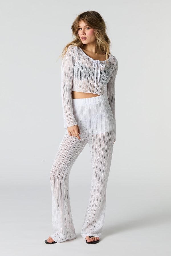 Crochet Flare Pant Cover Up - 图片 4