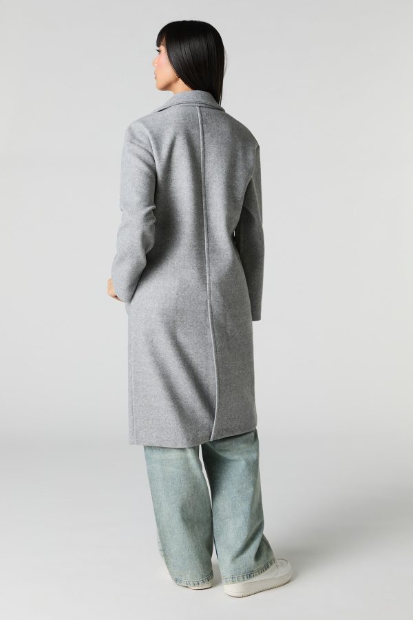 Midi Single Button Coat - 图片 6