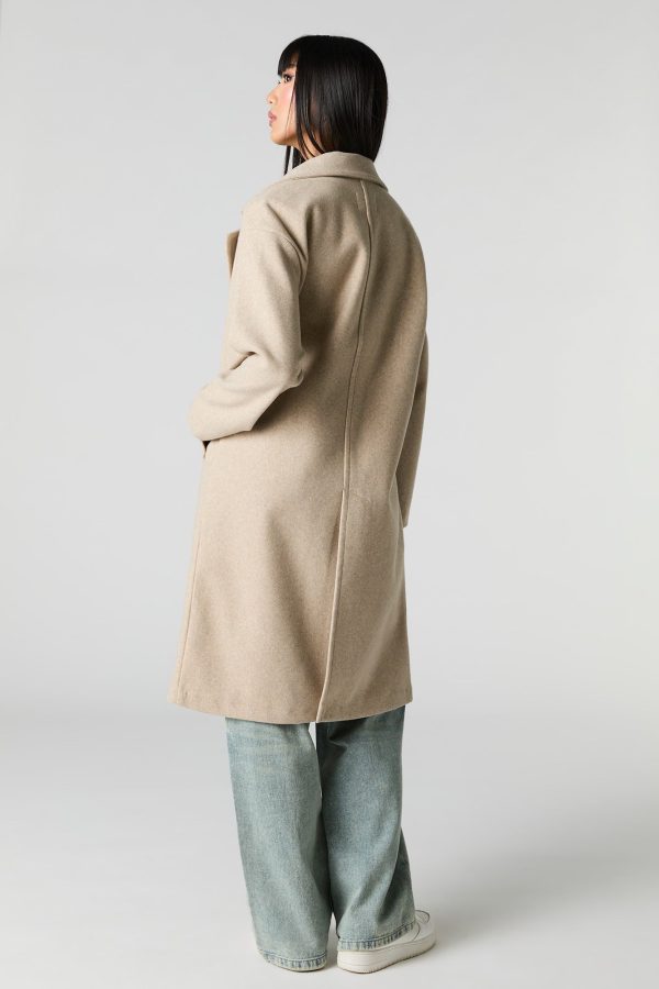 Midi Single Button Coat - 图片 9