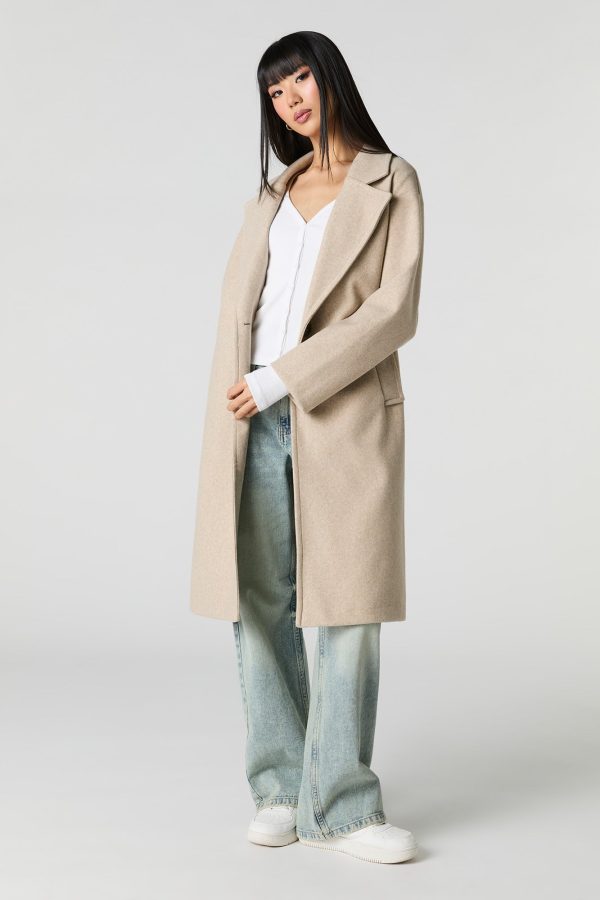 Midi Single Button Coat - 图片 7