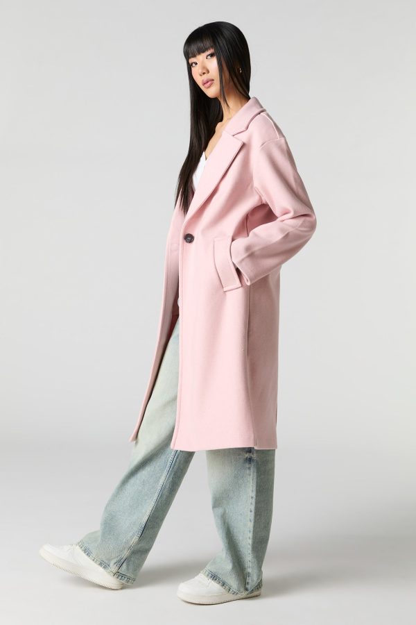 Midi Single Button Coat - 图片 11