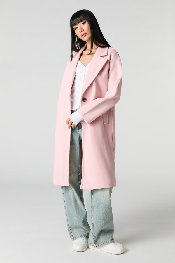 Midi Single Button Coat - 图片 10