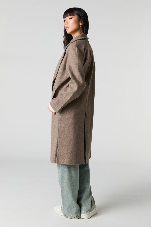 Midi Single Button Coat - 图片 3