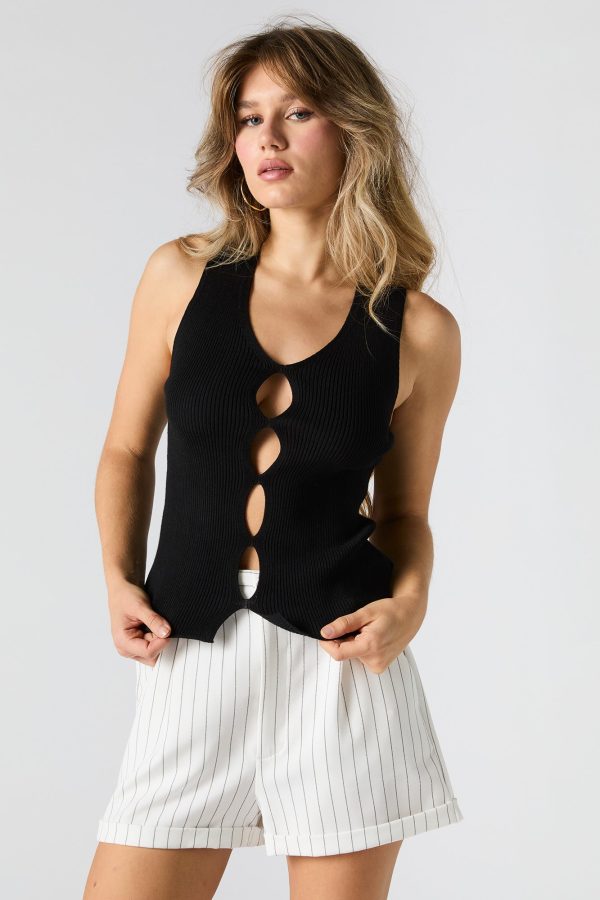 Camisole ctelée avec découpe - 图片 4