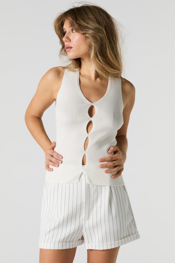 Camisole ctelée avec découpe