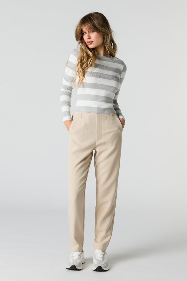 Striped Ribbed Longsleeve Top - 图片 3