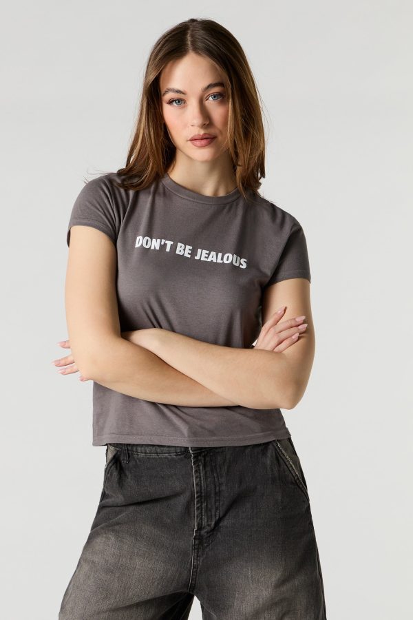 T-shirt à imprimé Don't Be Jealous - 图片 4