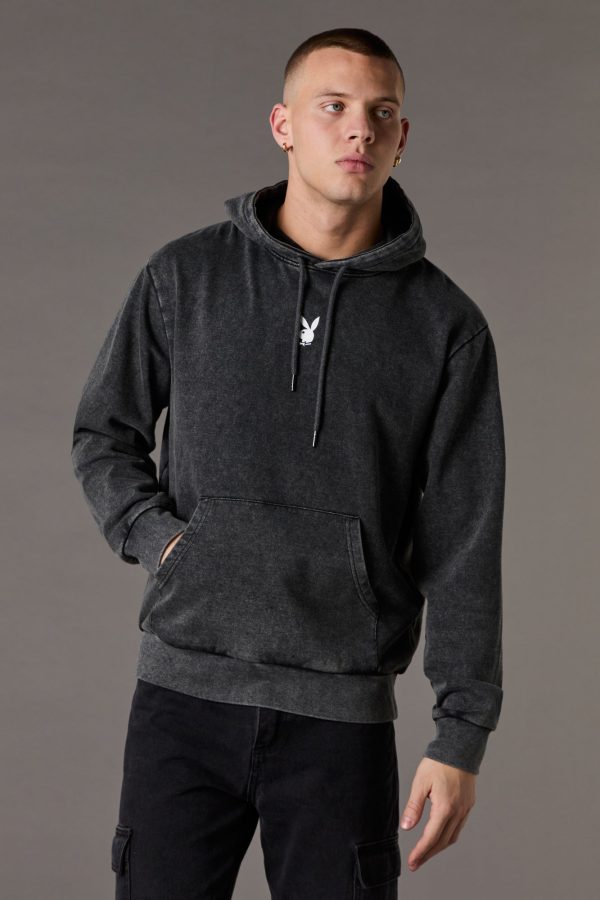 Playboy Graphic Washed Fleece Hoodie - 图片 5