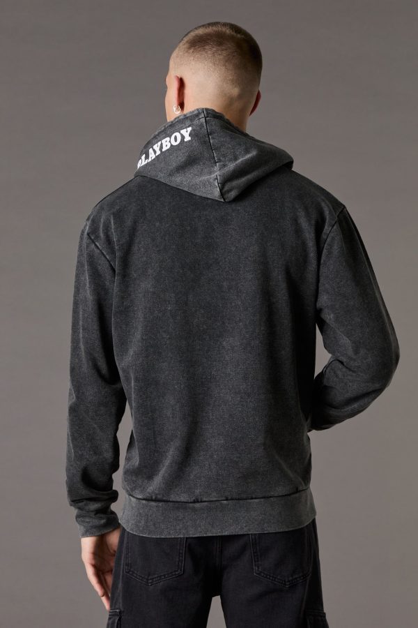 Playboy Graphic Washed Fleece Hoodie - 图片 6