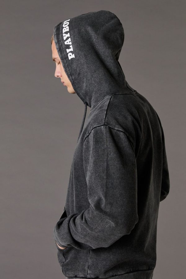 Playboy Graphic Washed Fleece Hoodie - 图片 8