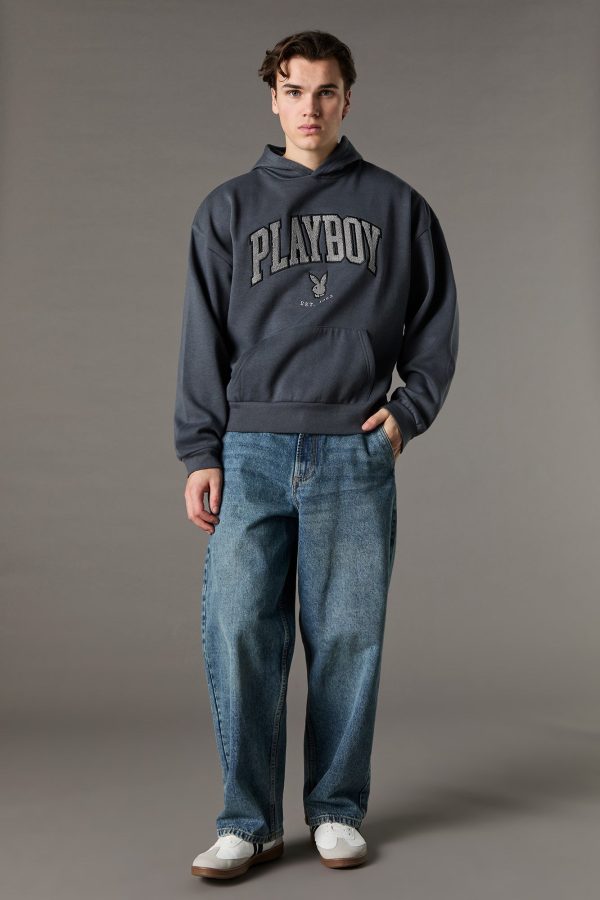 Playboy Chenille Embroidered Fleece Hoodie - 图片 6