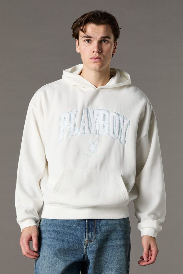 Playboy Chenille Embroidered Fleece Hoodie - 图片 7