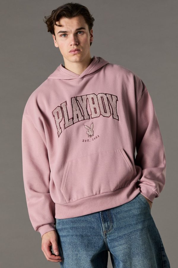 Playboy Chenille Embroidered Fleece Hoodie