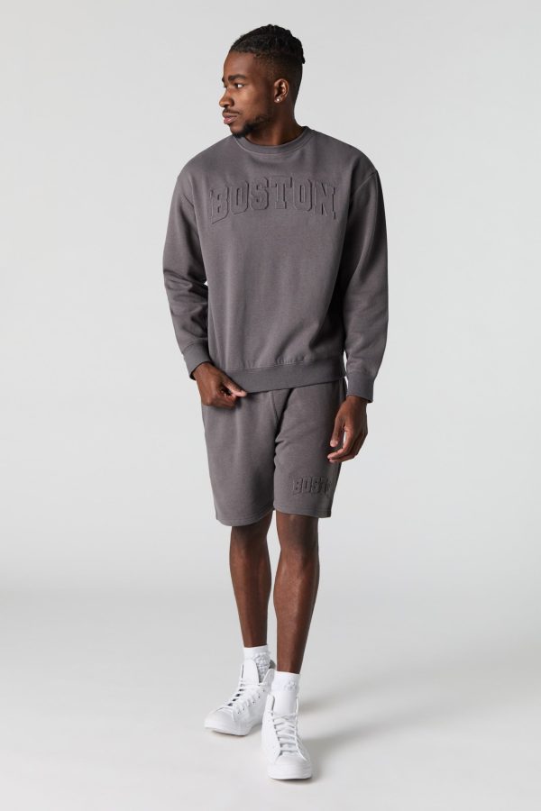 City Embossed Fleece Sweatshirt - 图片 6