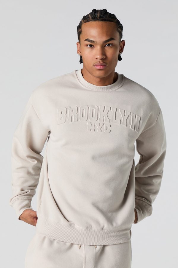 City Embossed Fleece Sweatshirt - 图片 13