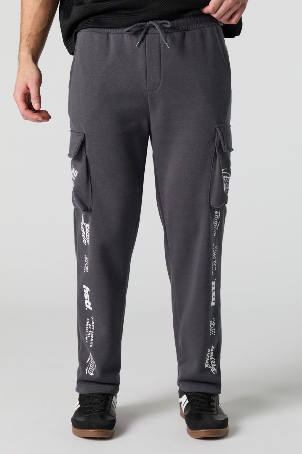 Pantalon cargo en molleton à imprimé Racing - 图片 9