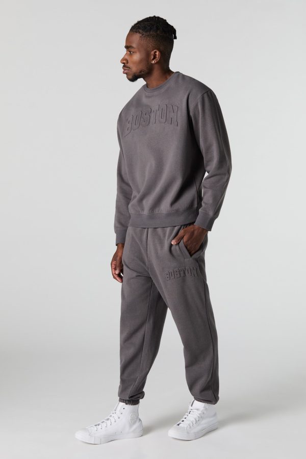 City Embossed Fleece Jogger - 图片 5