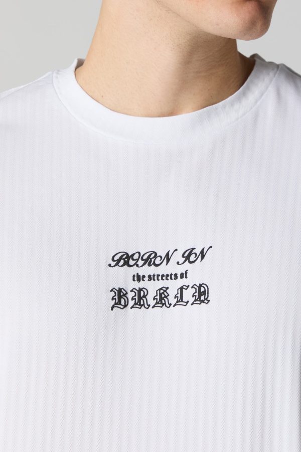 Brooklyn New York Graphic Textured T-Shirt - 图片 4