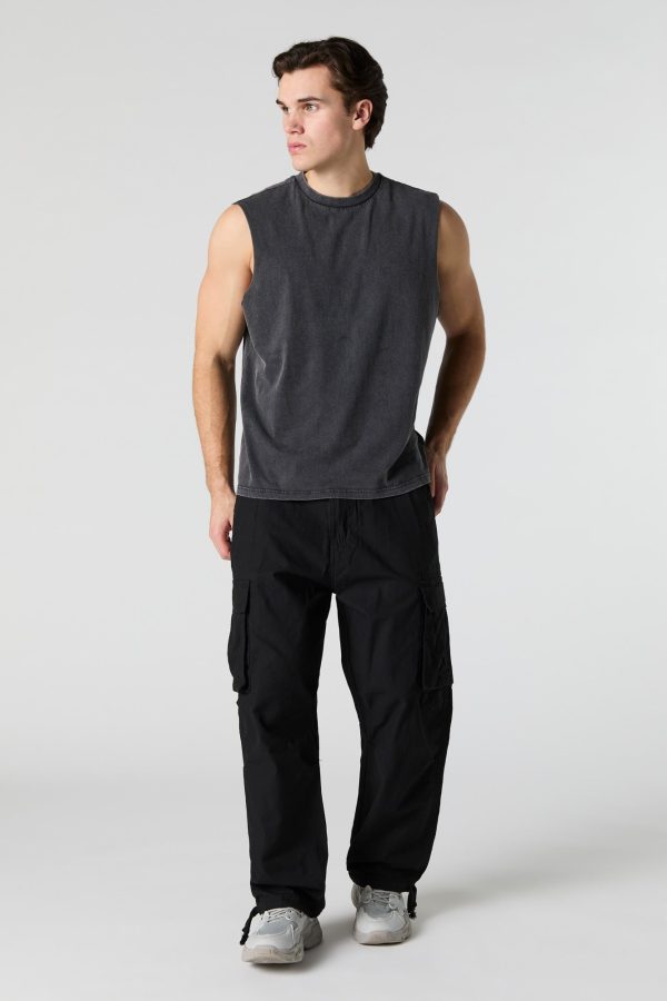 Pantalon cargo baggy à ourlet coulissant - 图片 5