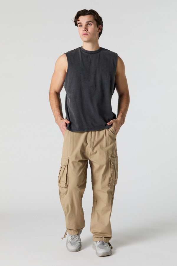 Pantalon cargo baggy à ourlet coulissant - 图片 8