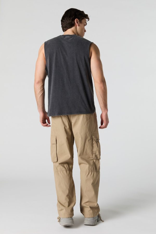 Pantalon cargo baggy à ourlet coulissant - 图片 9