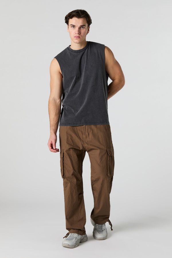 Pantalon cargo baggy à ourlet coulissant - 图片 11