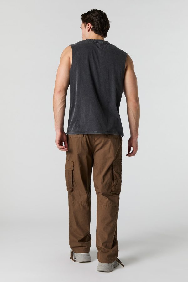 Pantalon cargo baggy à ourlet coulissant - 图片 12