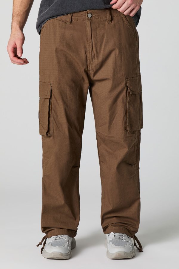 Pantalon cargo baggy à ourlet coulissant - 图片 10