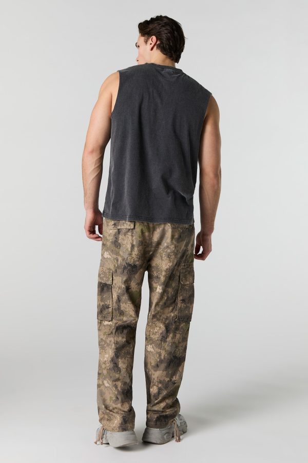 Pantalon cargo baggy à ourlet coulissant - 图片 3