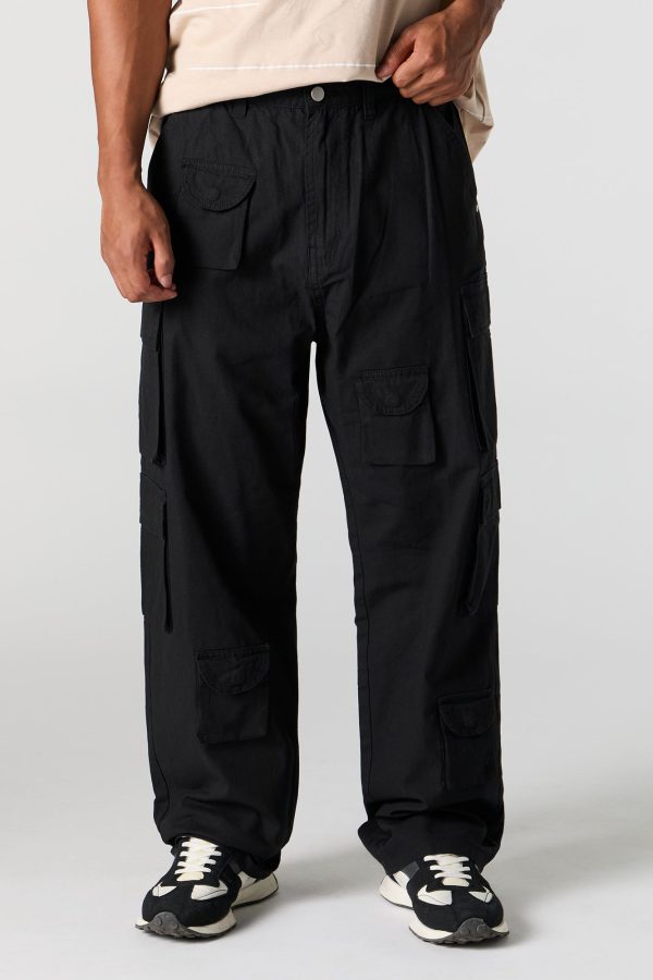 Pantalon cargo ample avec huit poches - 图片 4