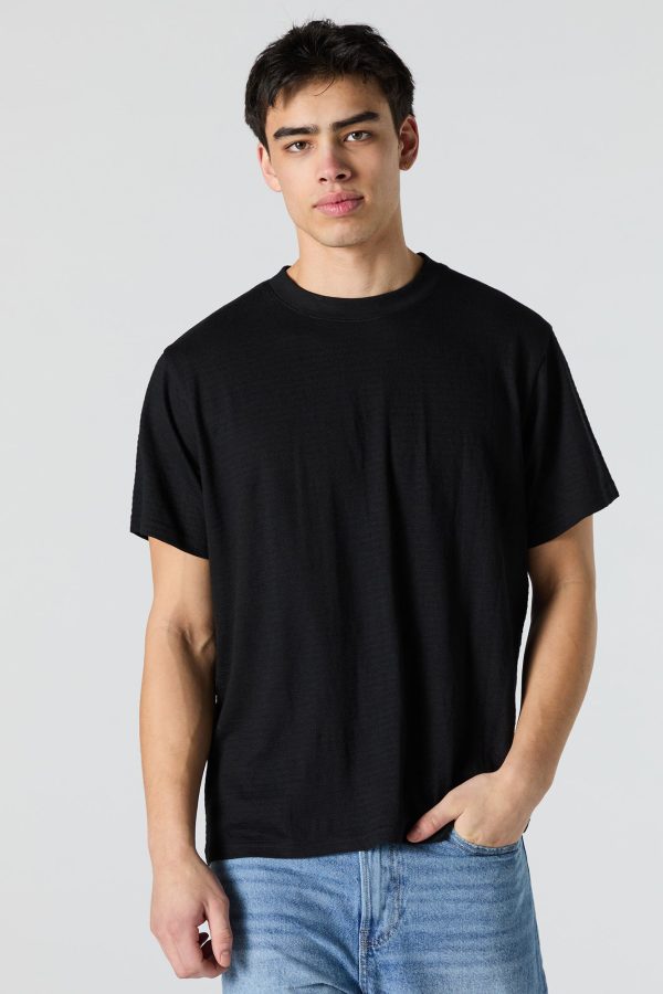 Textured Crewneck T-Shirt - 图片 4