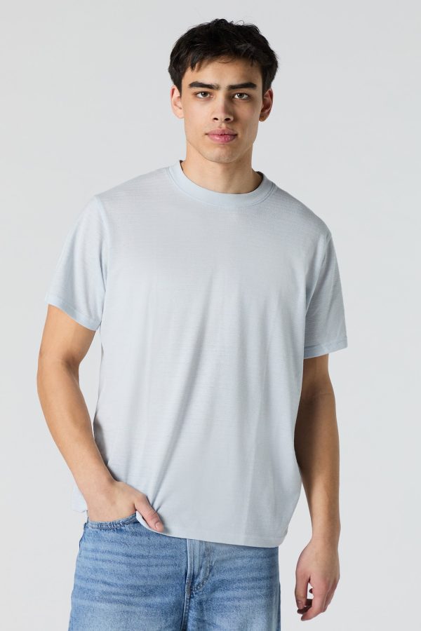 T-shirt texturé ras du cou - 图片 10