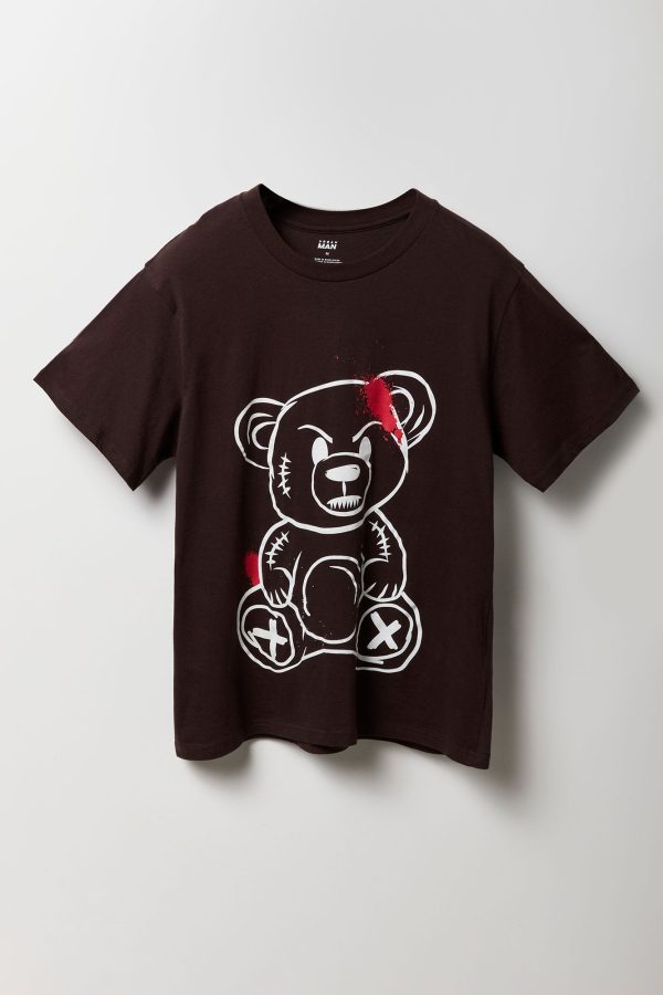 Angry Teddy Graphic T-Shirt