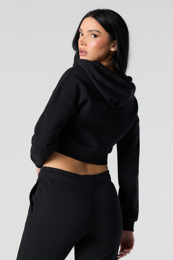 Zip-Up Crop Hoodie - 图片 5