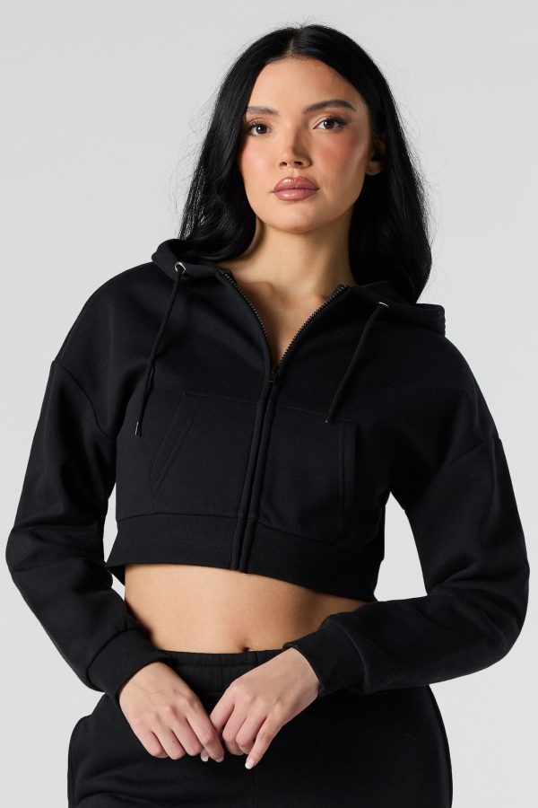 Zip-Up Crop Hoodie - 图片 4