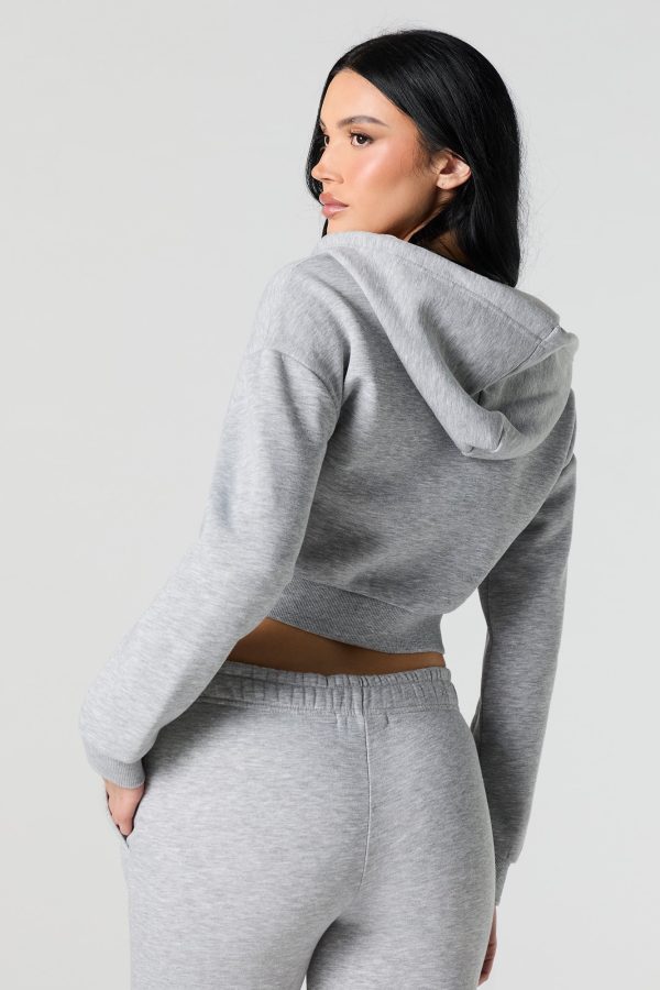 Zip-Up Crop Hoodie - 图片 2