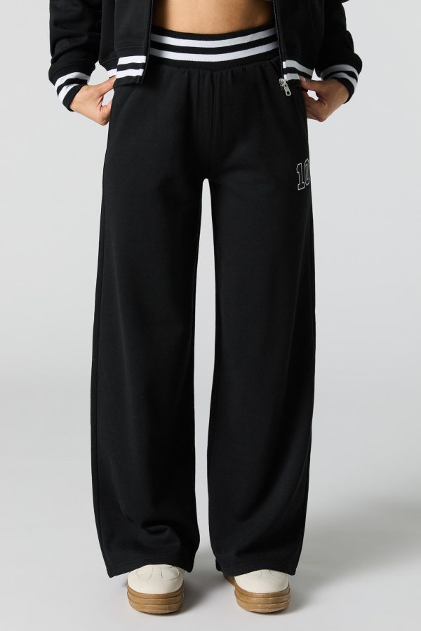 10 Embroidered Fleece Wide Leg Sweatpant - 图片 6