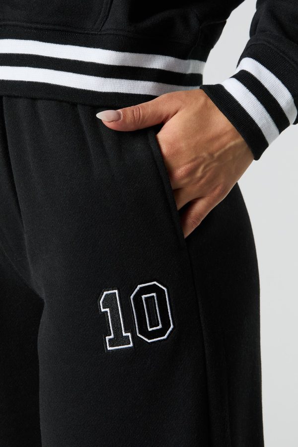 10 Embroidered Fleece Wide Leg Sweatpant - 图片 8