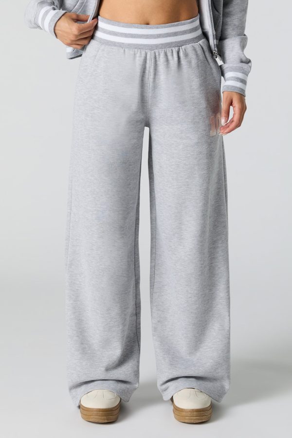 10 Embroidered Fleece Wide Leg Sweatpant - 图片 10